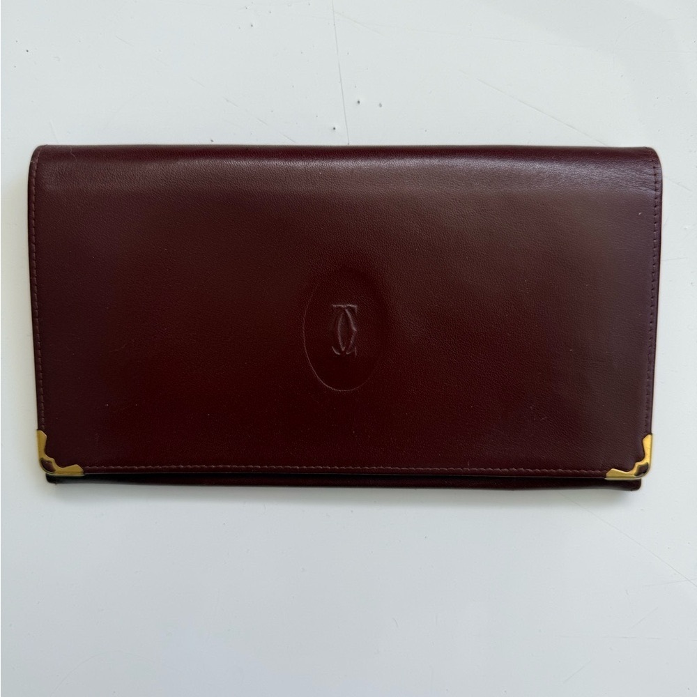 Cartier Brown Leather Clutch Timeless Elegance